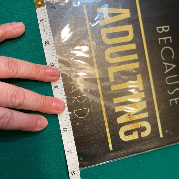 Novelty Sign Coffee because Adulting is Hard Sign Man Cave Fun New - Picture 6 of 7